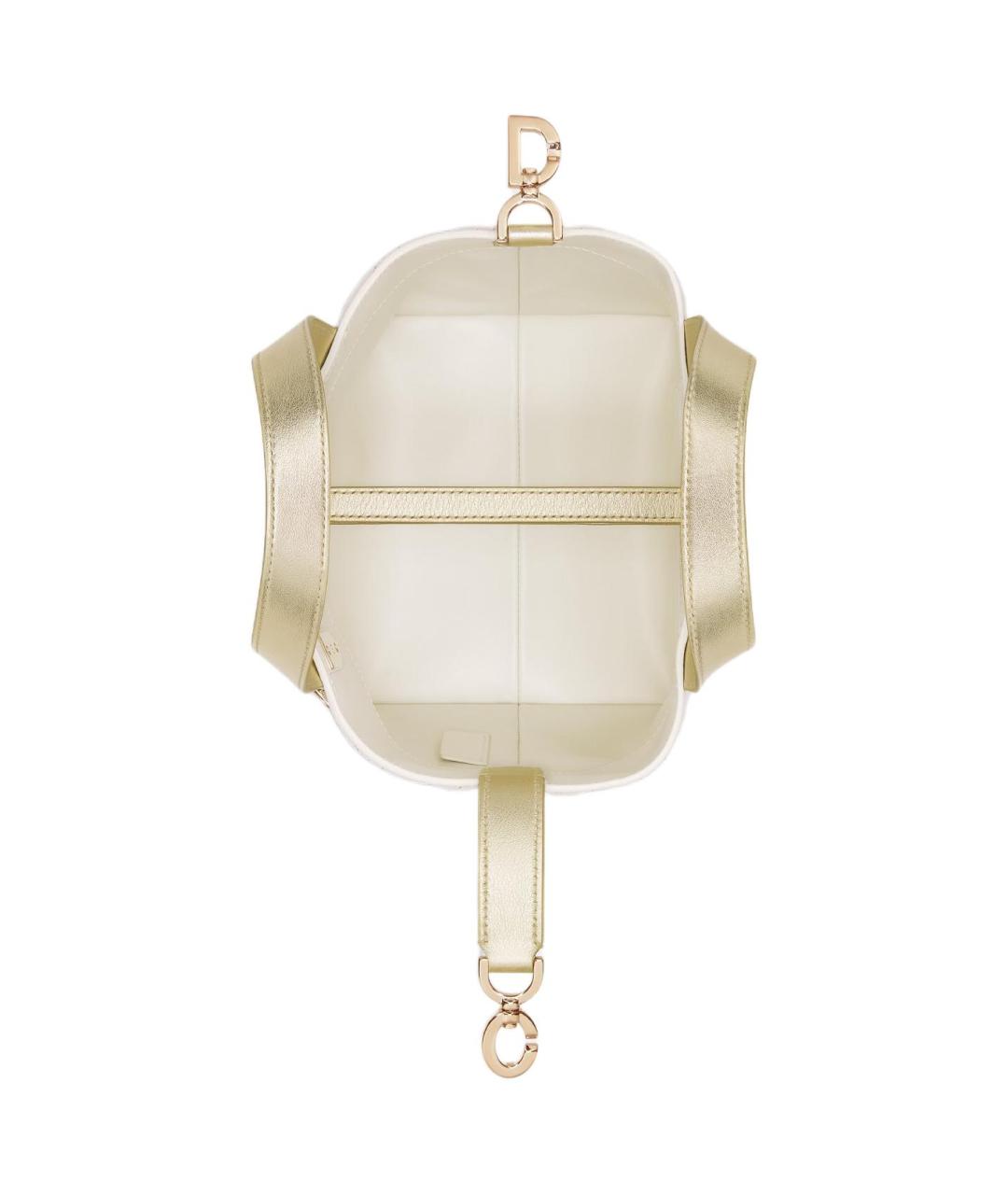 CHRISTIAN DIOR Белая кожаная сумка через плечо, фото 4