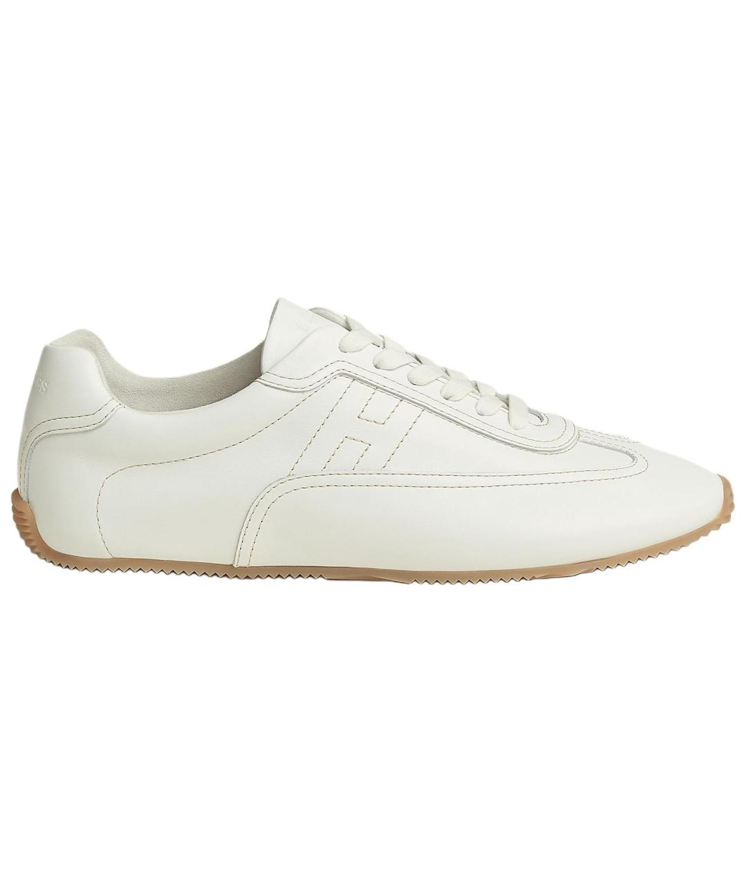 HERMES Белые кожаные низкие кроссовки / кеды, фото 1