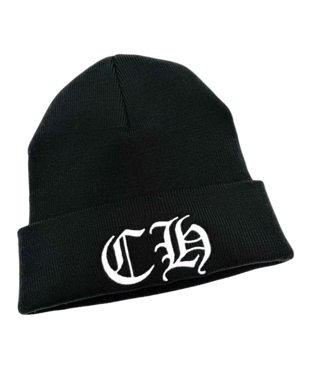 CHROME HEARTS Черная шерстяная шапка, фото 2