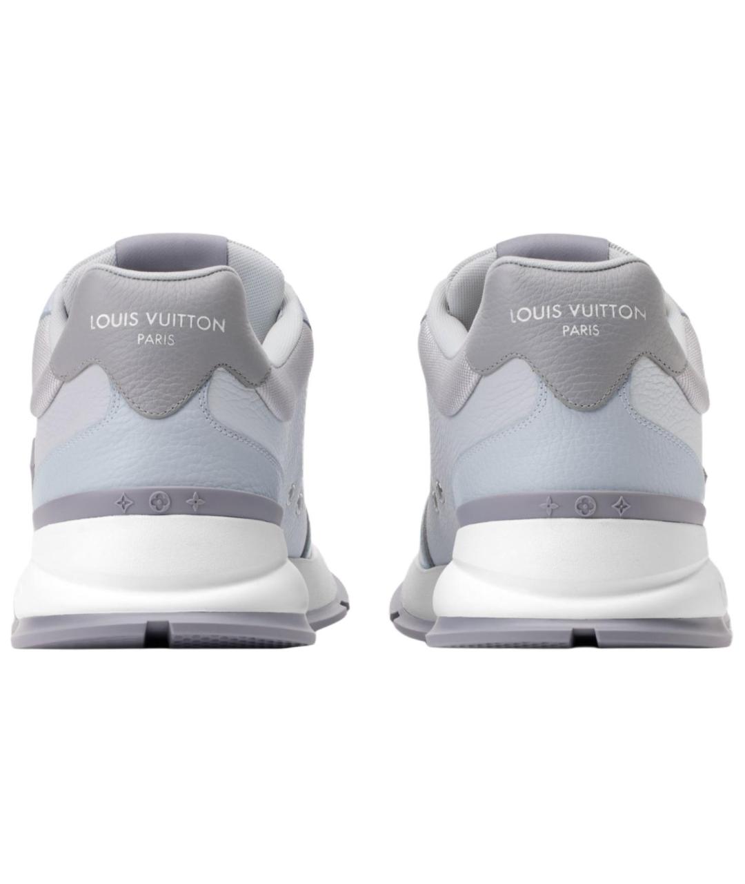 LOUIS VUITTON Серые кожаные низкие кроссовки / кеды, фото 4