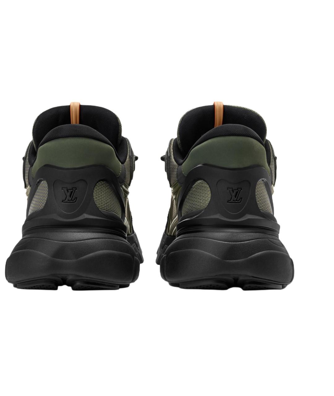 LOUIS VUITTON Хаки текстильные низкие кроссовки / кеды, фото 5