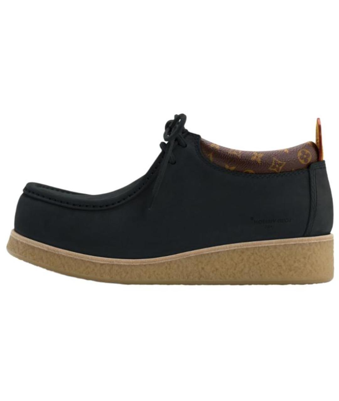 LOUIS VUITTON Черные кожаные низкие ботинки, фото 2