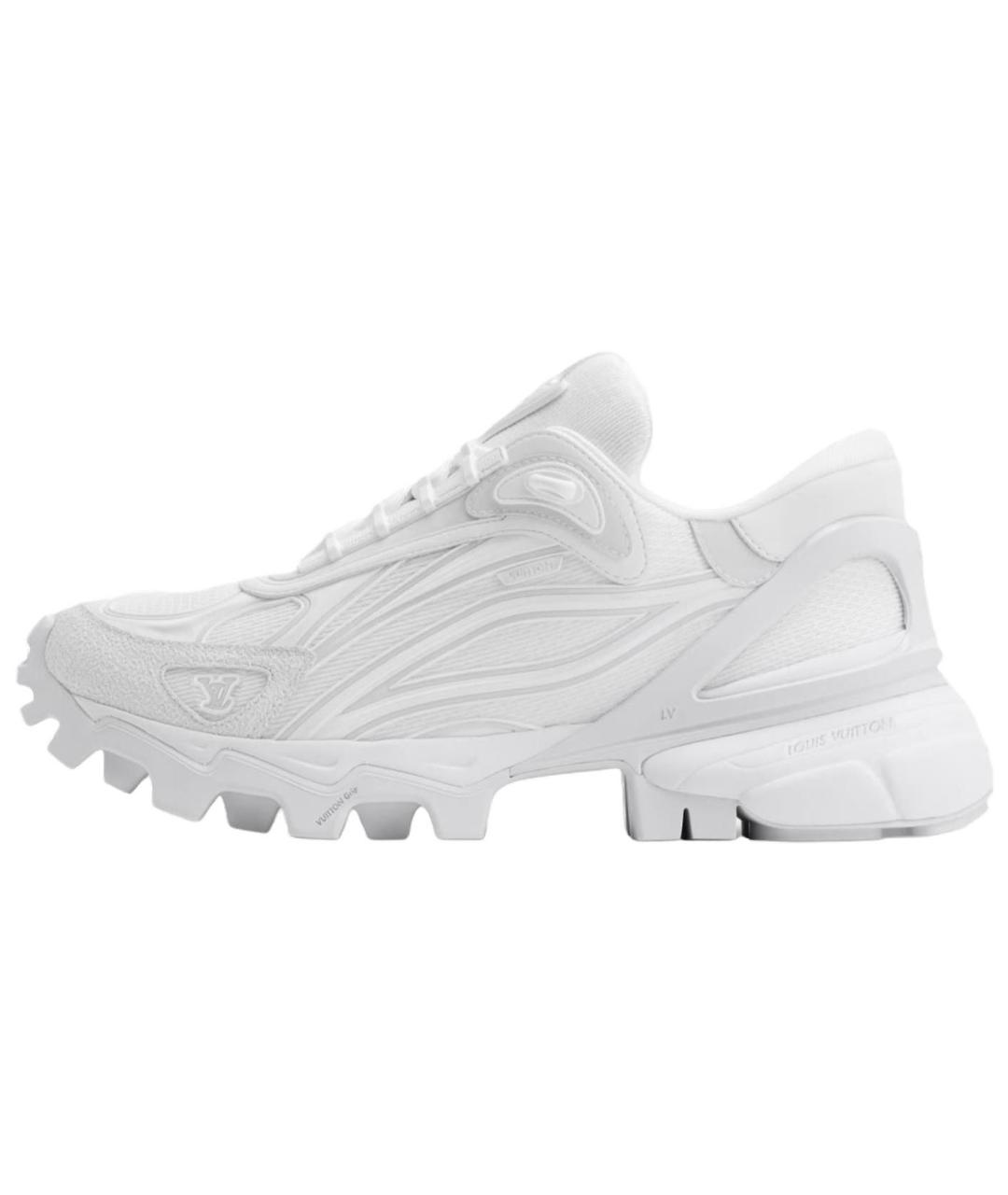 LOUIS VUITTON Белые текстильные низкие кроссовки / кеды, фото 2