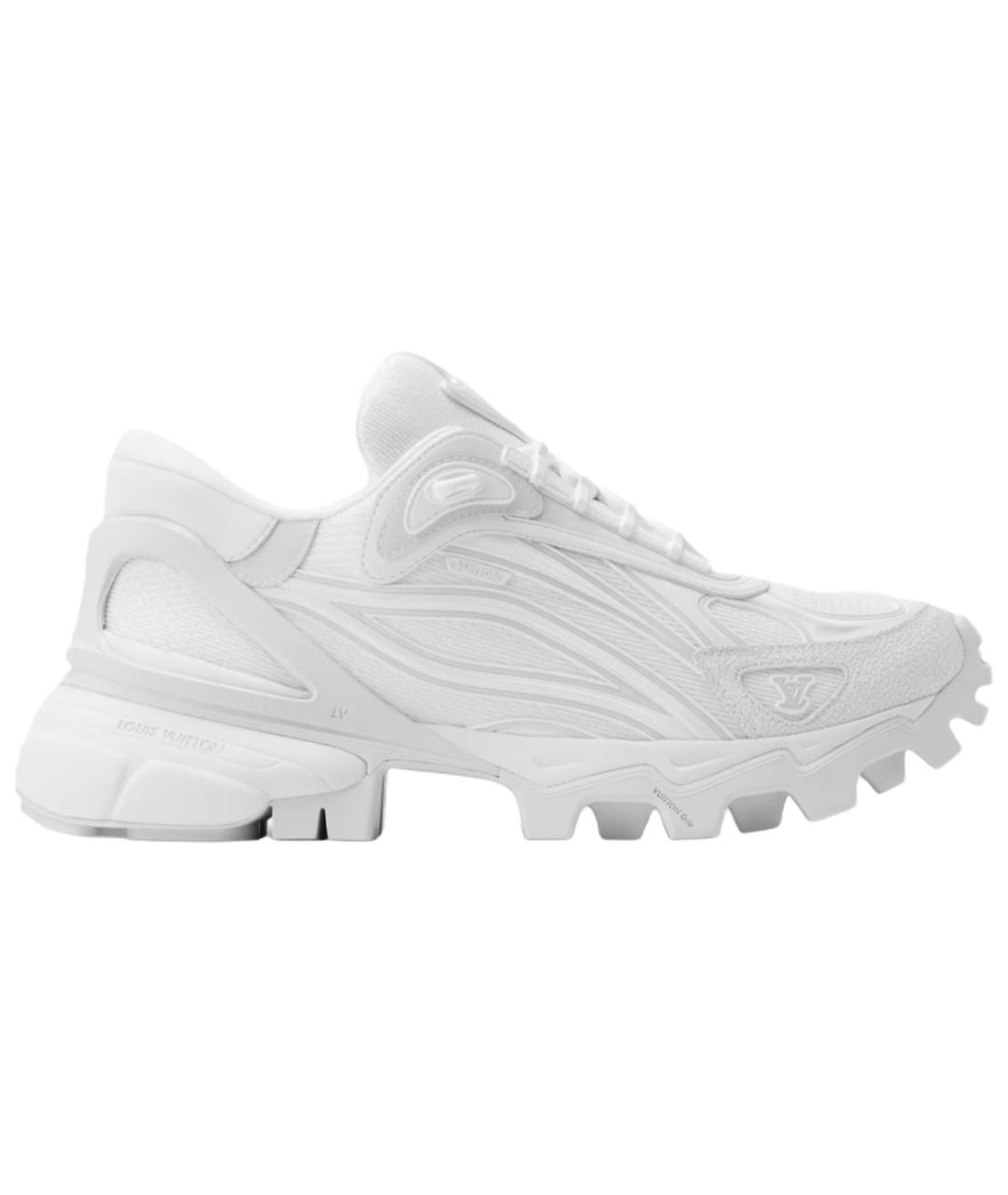 LOUIS VUITTON Белые текстильные низкие кроссовки / кеды, фото 1