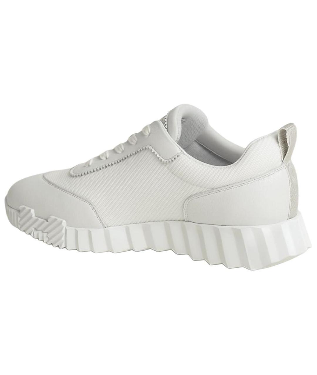 HERMES Белые кожаные кроссовки, фото 3