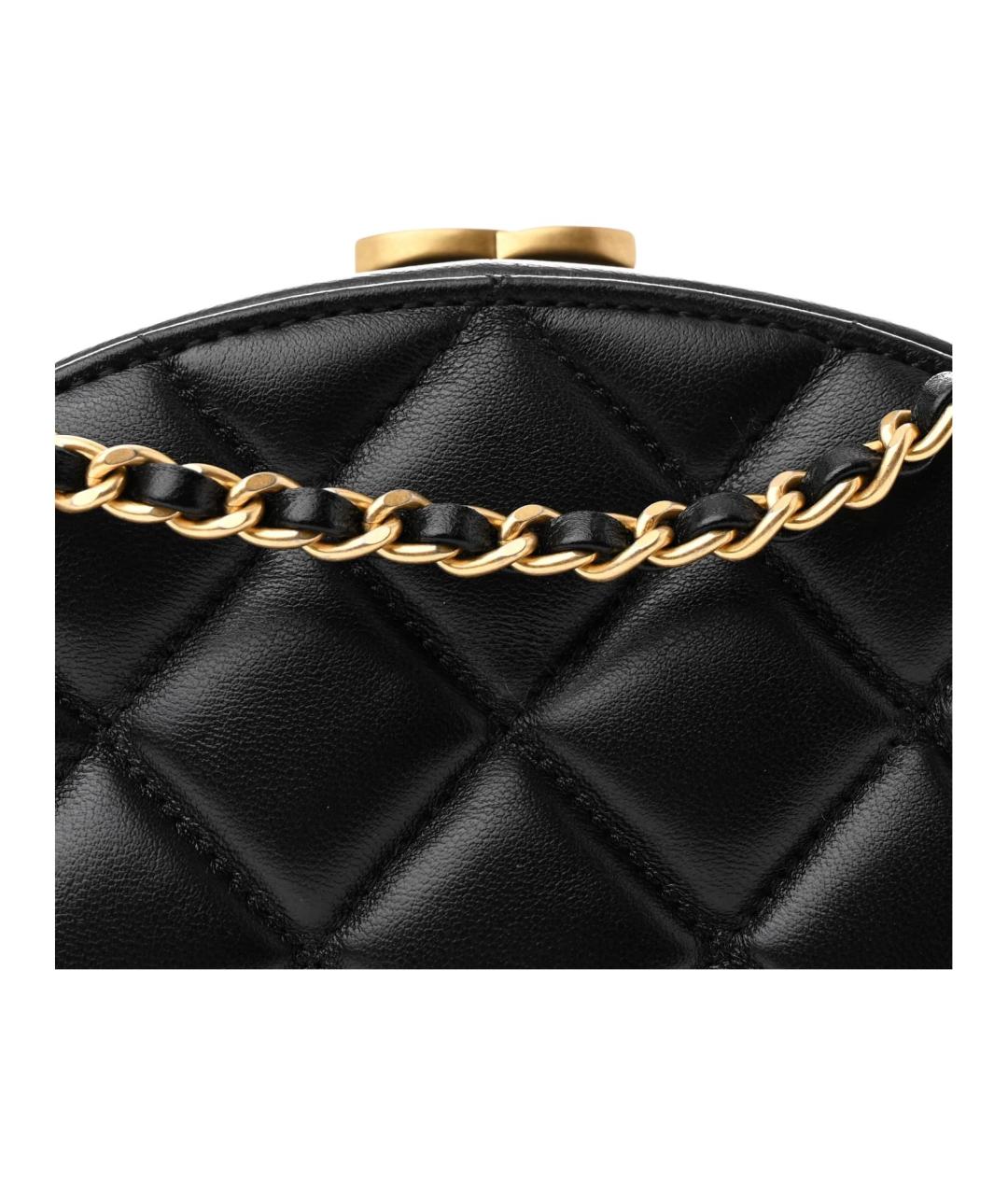 CHANEL Черная кожаная сумка через плечо, фото 4