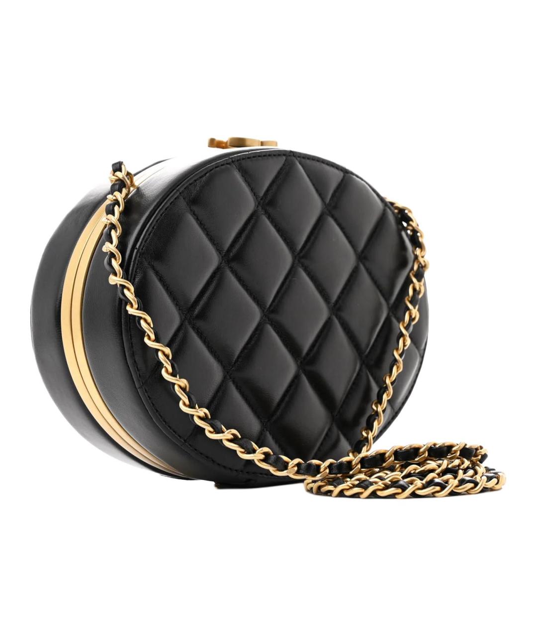 CHANEL Черная кожаная сумка через плечо, фото 2