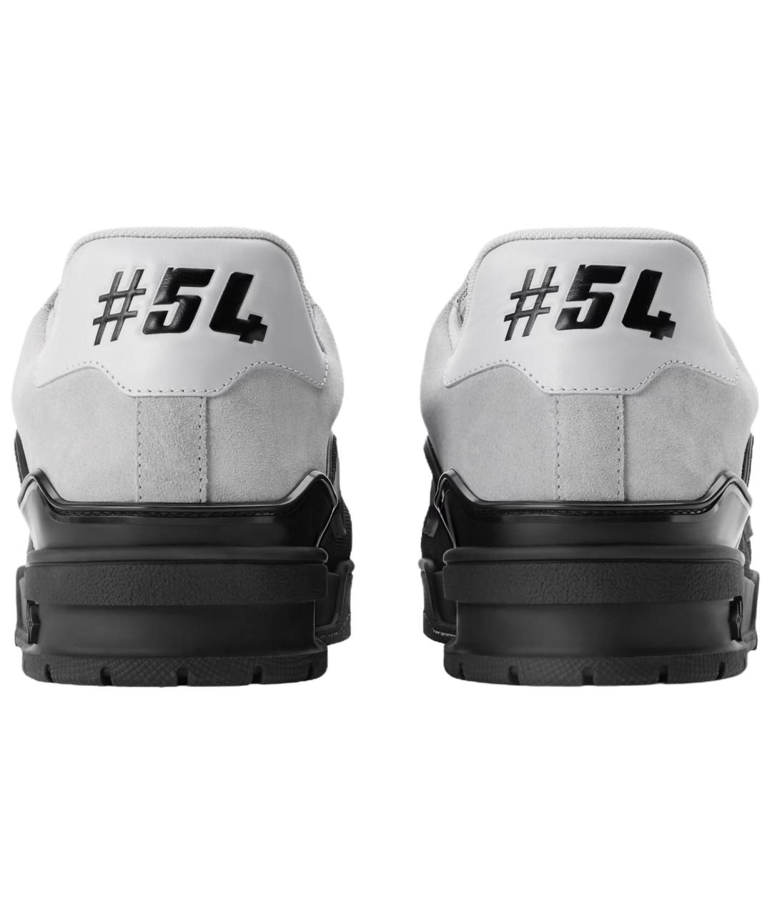 LOUIS VUITTON Серые кожаные низкие кроссовки / кеды, фото 5