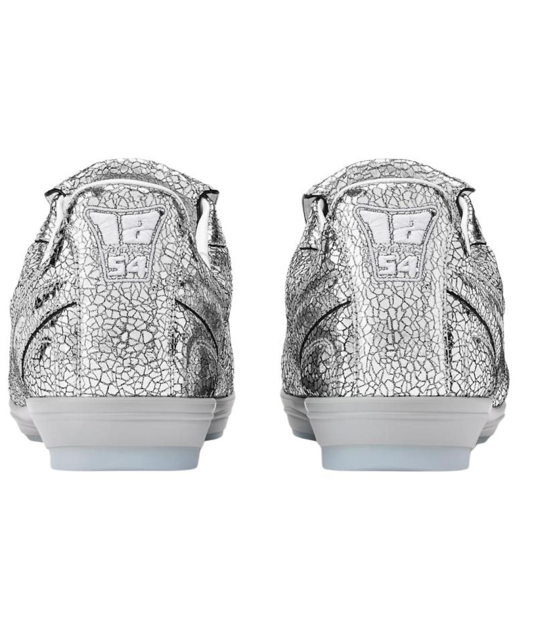 LOUIS VUITTON Серебряные кожаные кроссовки, фото 5