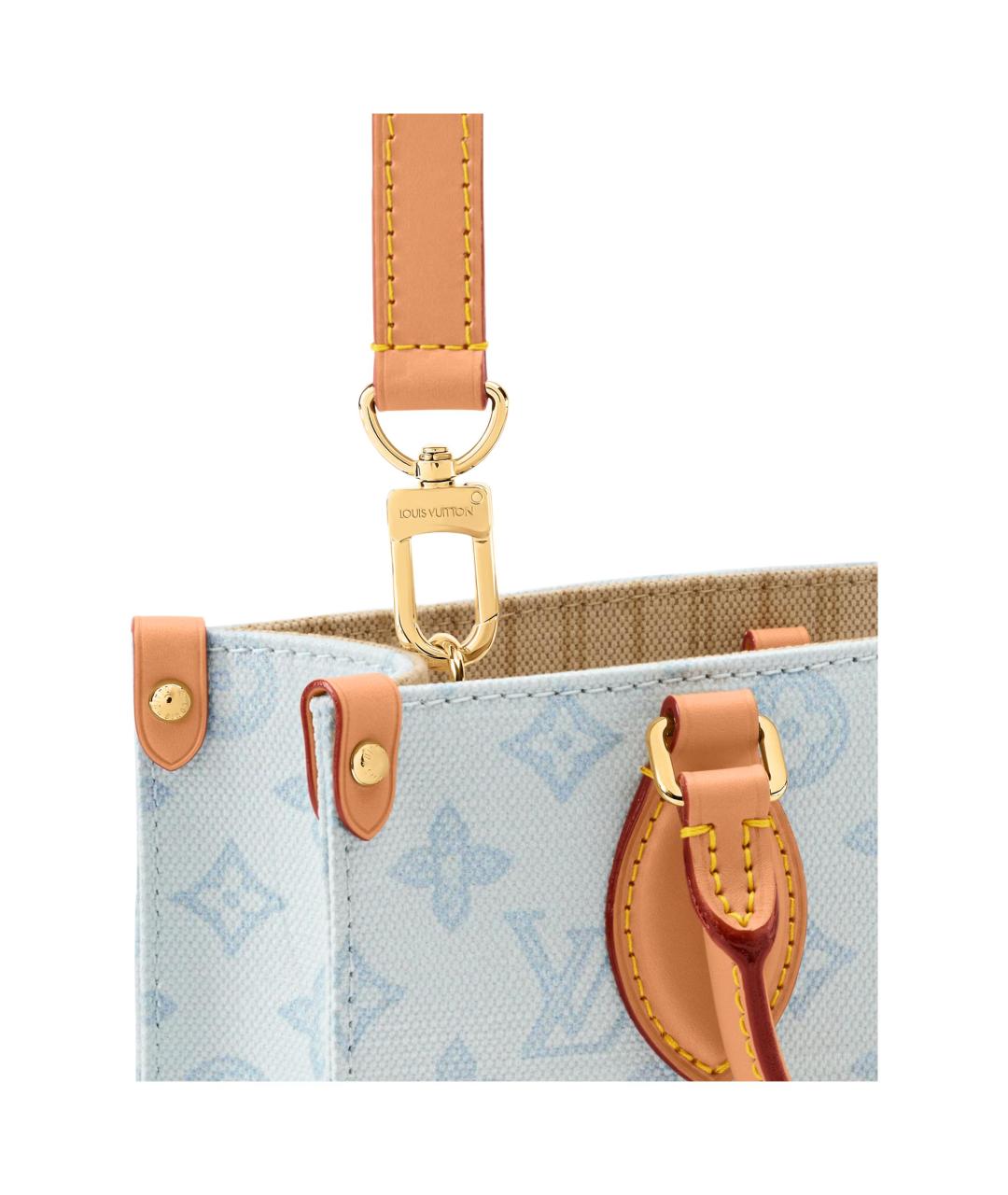 LOUIS VUITTON Голубая сумка тоут, фото 5