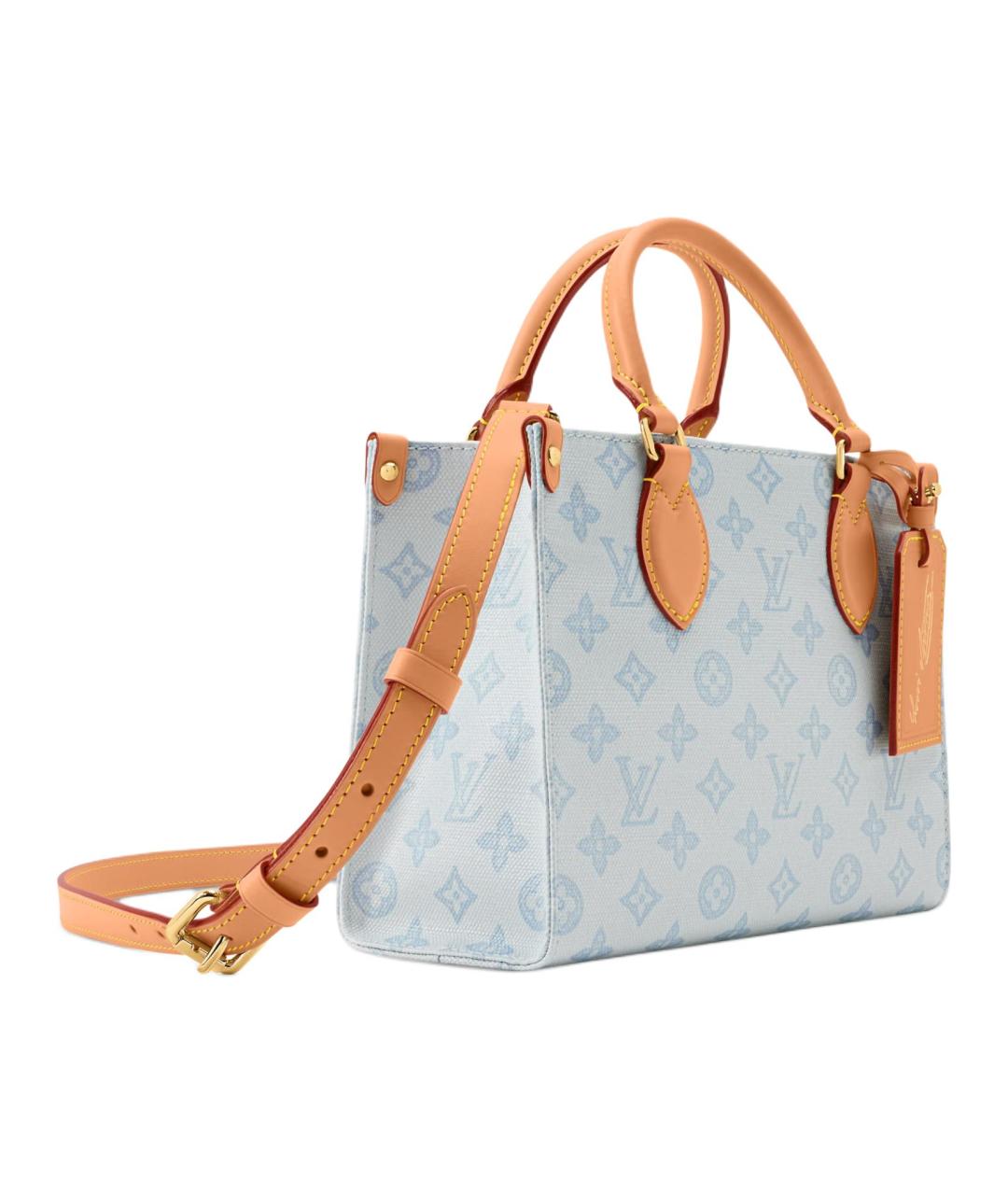 LOUIS VUITTON Голубая сумка тоут, фото 2