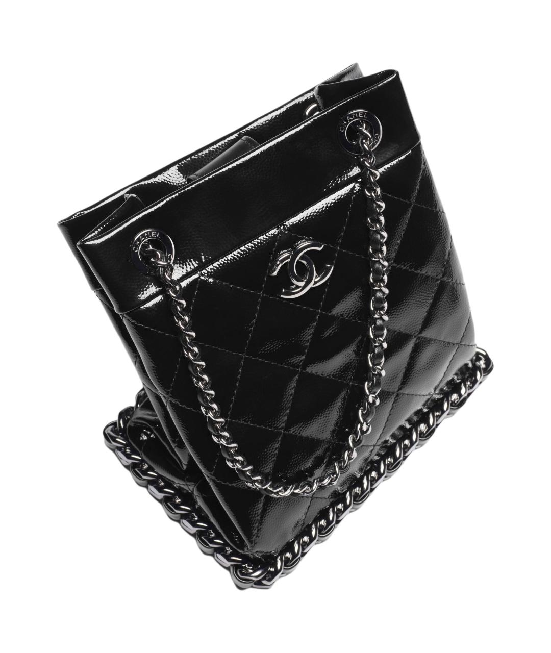 CHANEL Черная кожаная сумка через плечо, фото 3