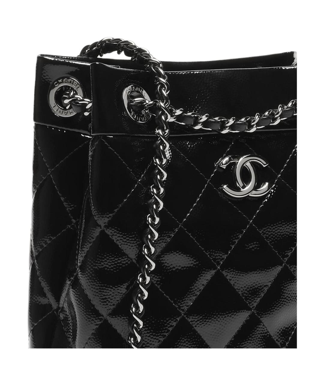 CHANEL Черная кожаная сумка через плечо, фото 5