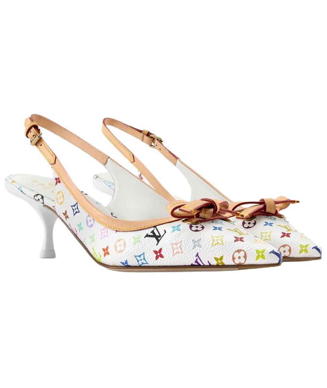 LOUIS VUITTON Белые кожаные туфли, фото 3