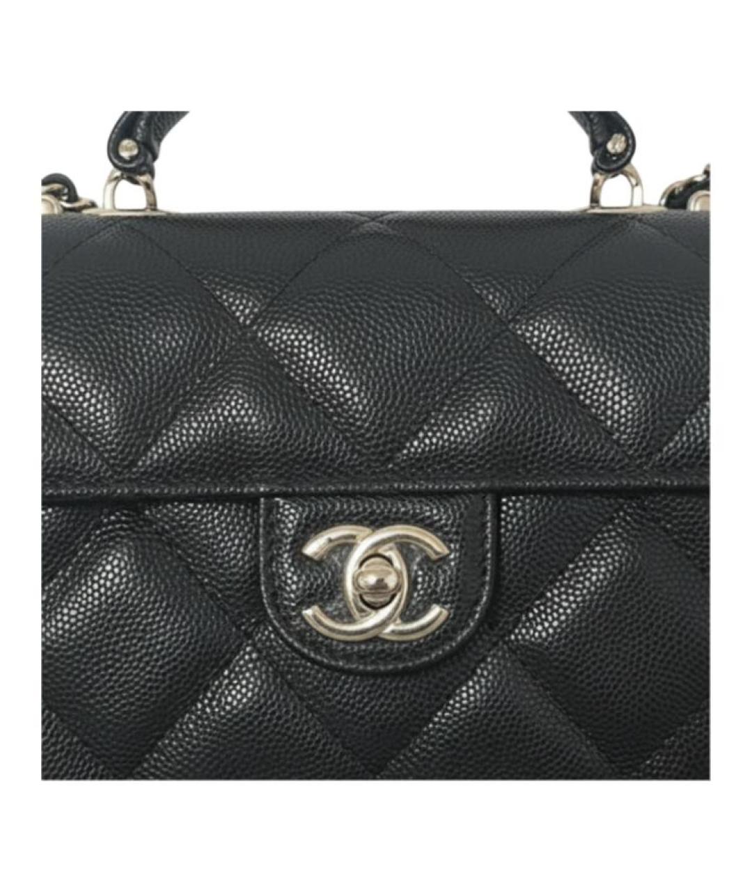 CHANEL Черная кожаная сумка через плечо, фото 4