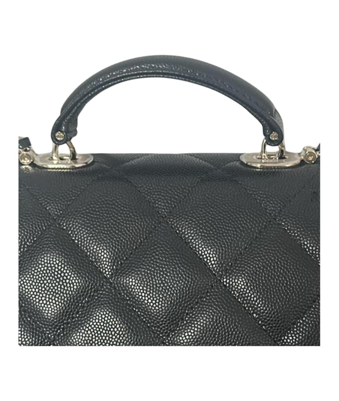 CHANEL Черная кожаная сумка через плечо, фото 5