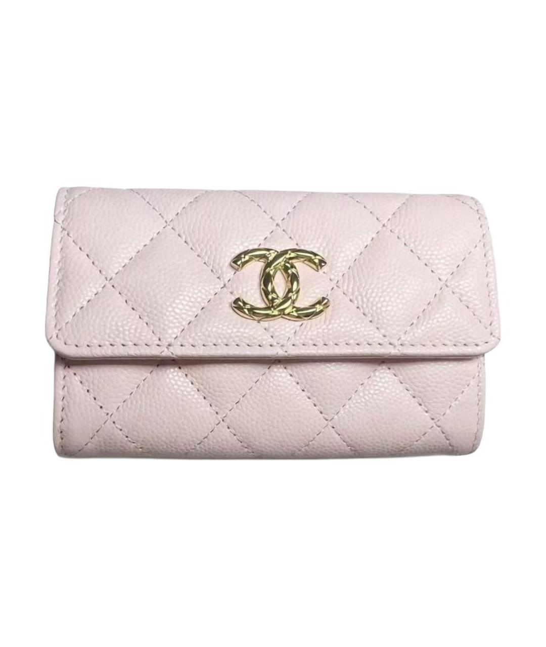 CHANEL Розовый кожаный кардхолдер, фото 1