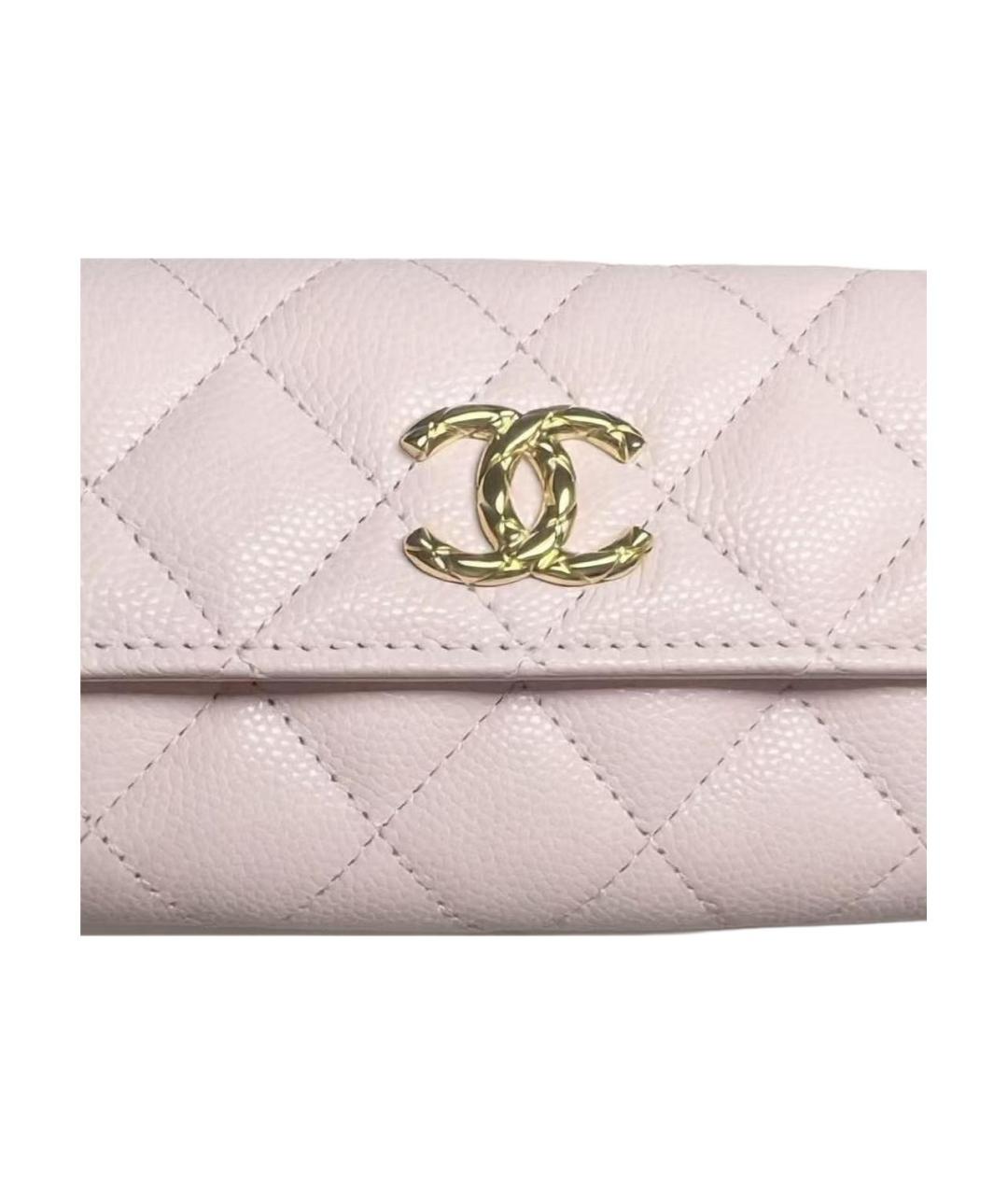 CHANEL Розовый кожаный кардхолдер, фото 2