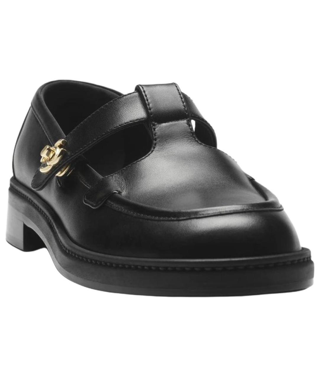 CHANEL Черные кожаные туфли, фото 4