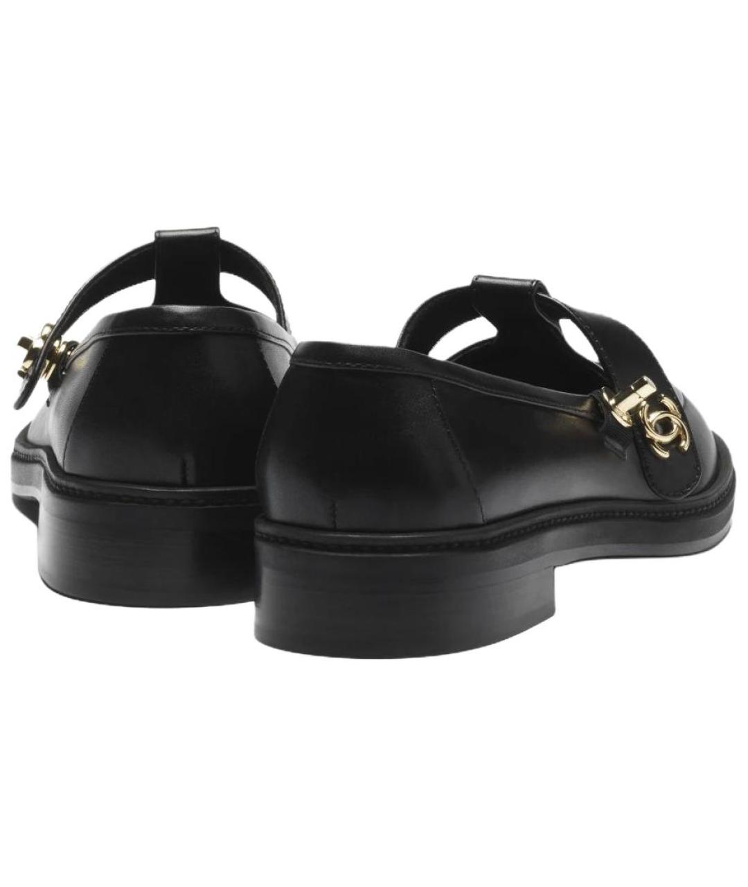 CHANEL Черные кожаные туфли, фото 5