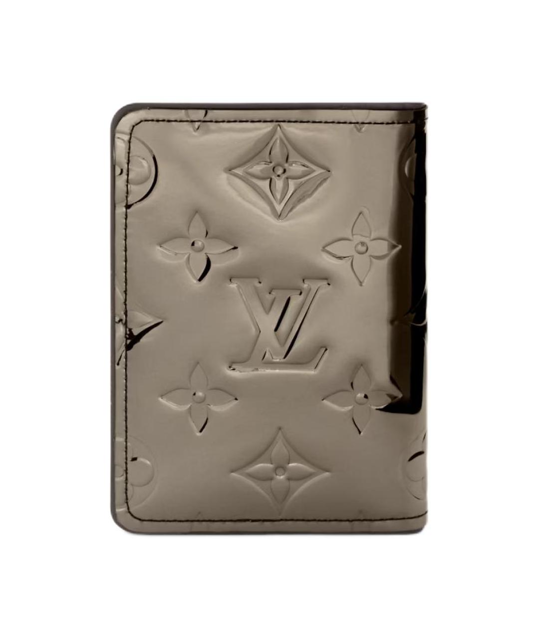 LOUIS VUITTON Серебрянный кожаный кошелек, фото 3