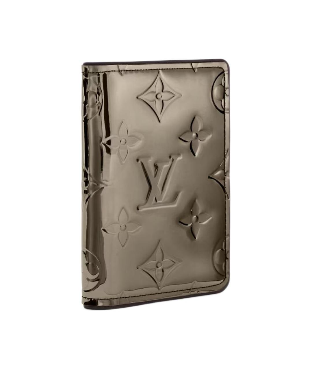 LOUIS VUITTON Серебрянный кожаный кошелек, фото 2