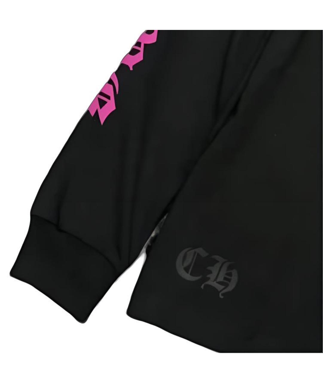 CHROME HEARTS Черная хлопковая футболка, фото 3