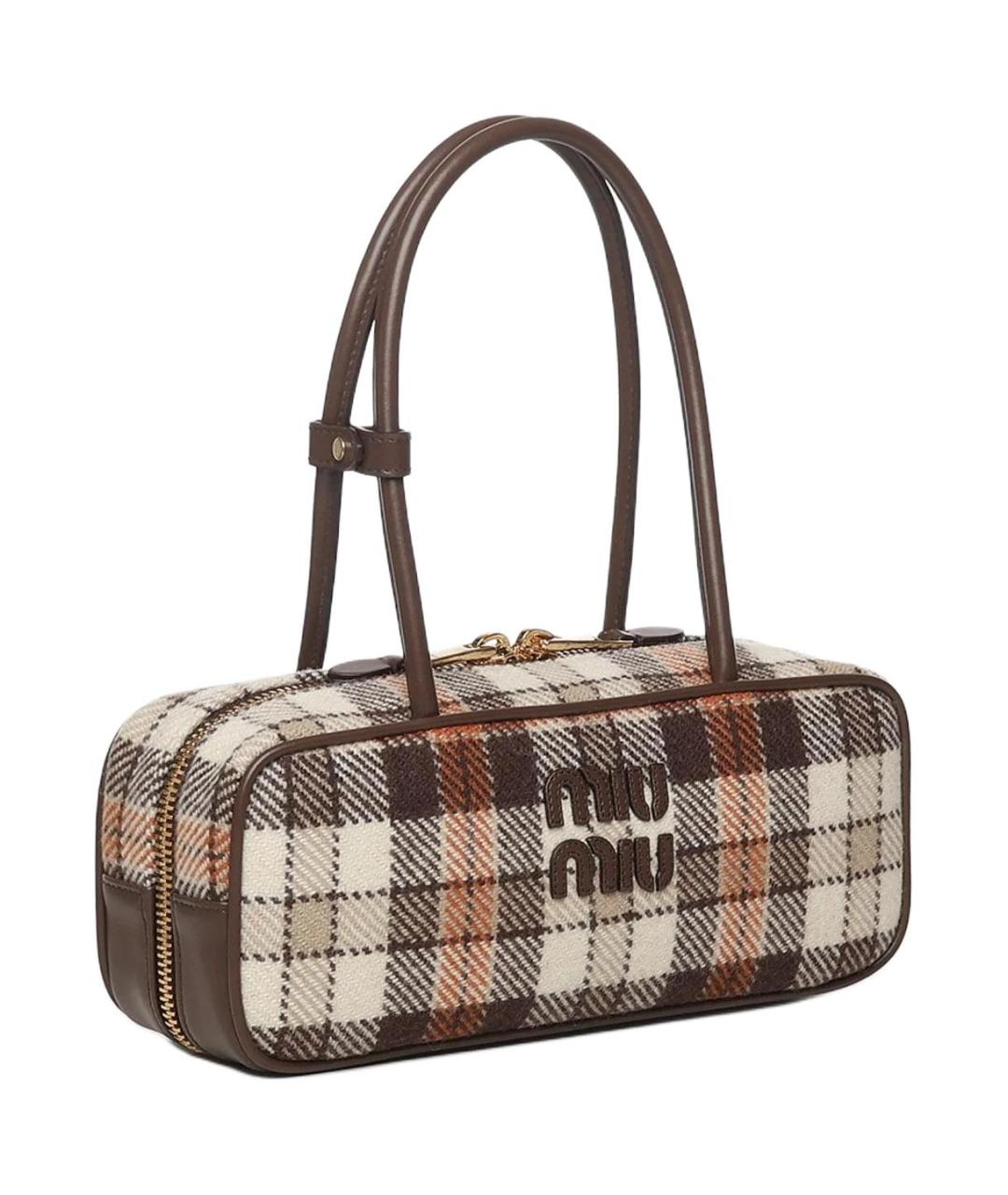 MIU MIU Коричневая сумка с короткими ручками, фото 2