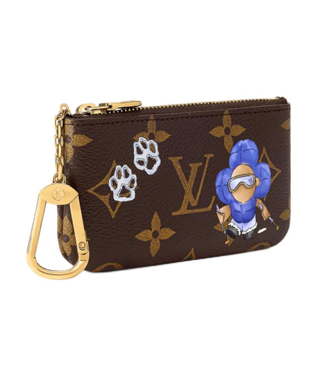 LOUIS VUITTON Коричневый кожаный кошелек, фото 2