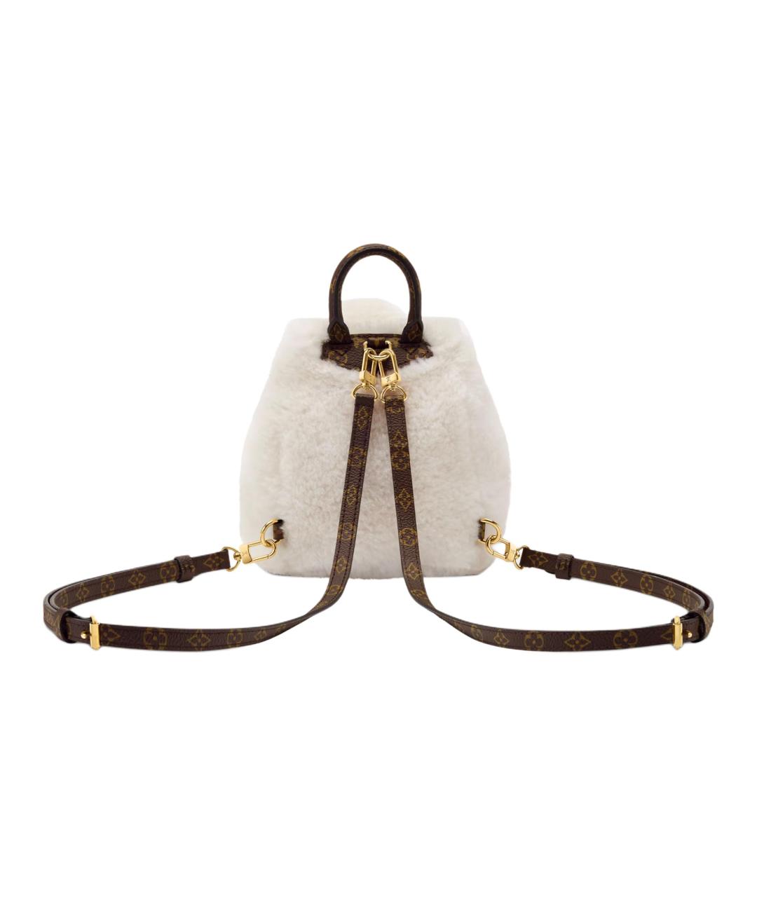LOUIS VUITTON Бежевый меховой рюкзак, фото 3