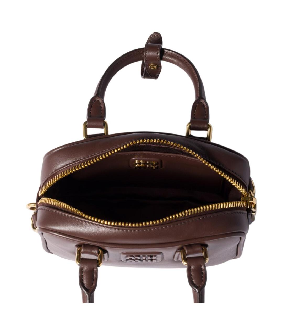 MIU MIU Коричневая кожаная сумка тоут, фото 5