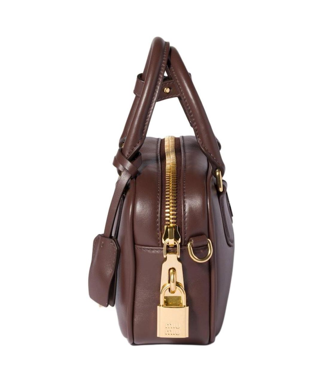 MIU MIU Коричневая кожаная сумка тоут, фото 3