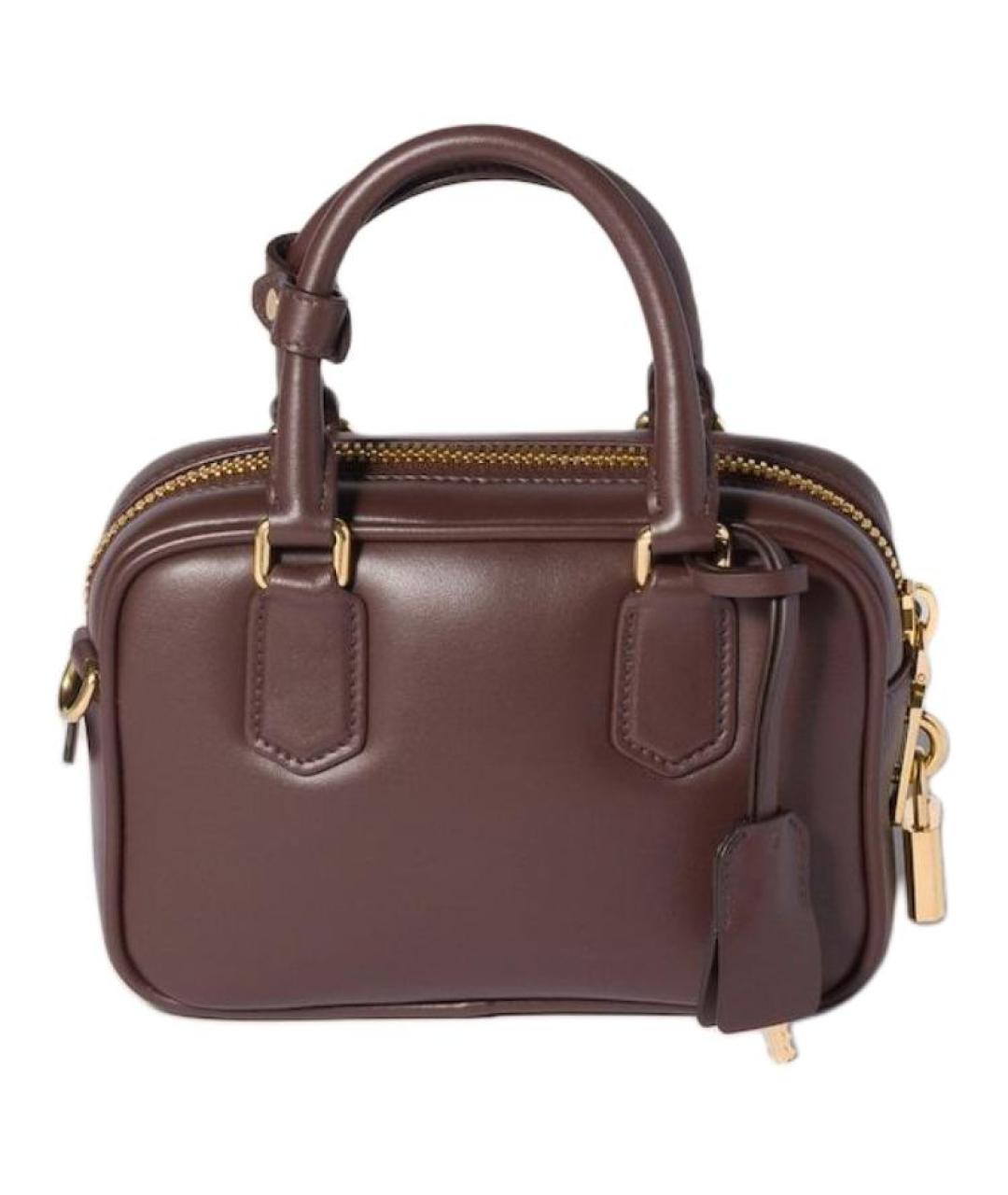 MIU MIU Коричневая кожаная сумка тоут, фото 4