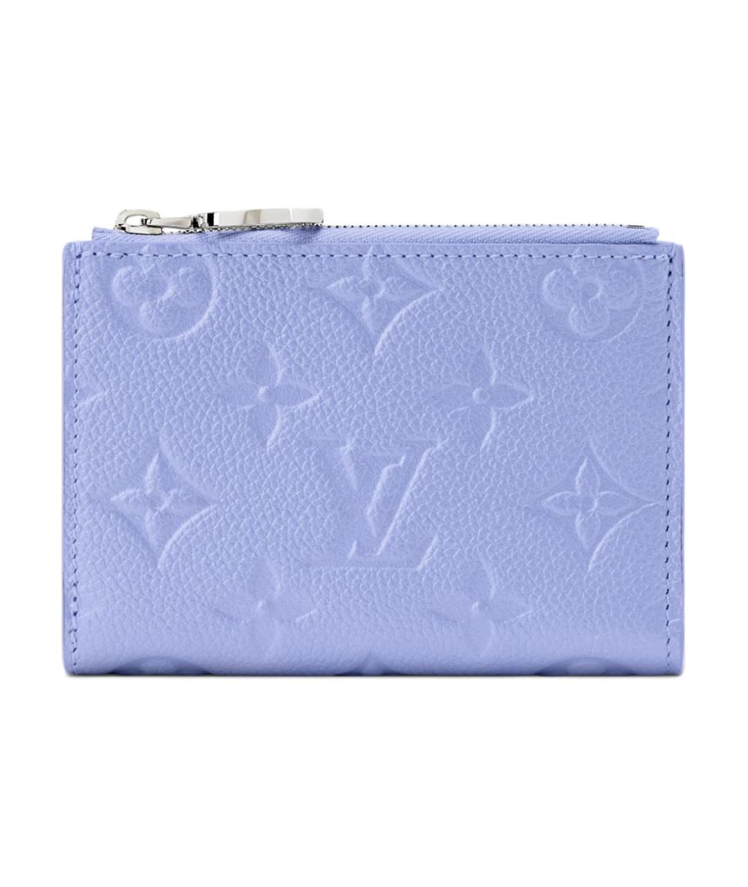 LOUIS VUITTON Голубой кожаный кошелек, фото 1