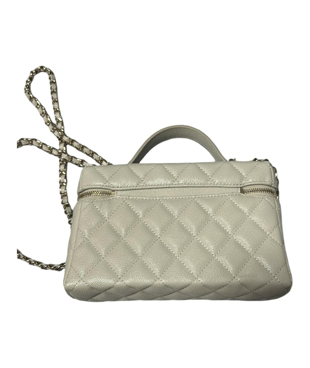 CHANEL Бежевая кожаная сумка через плечо, фото 2