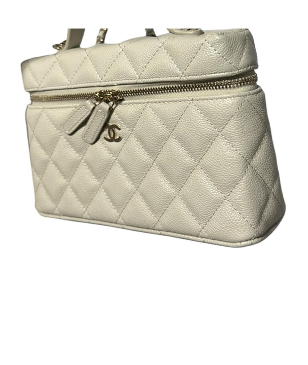 CHANEL Бежевая кожаная сумка через плечо, фото 3