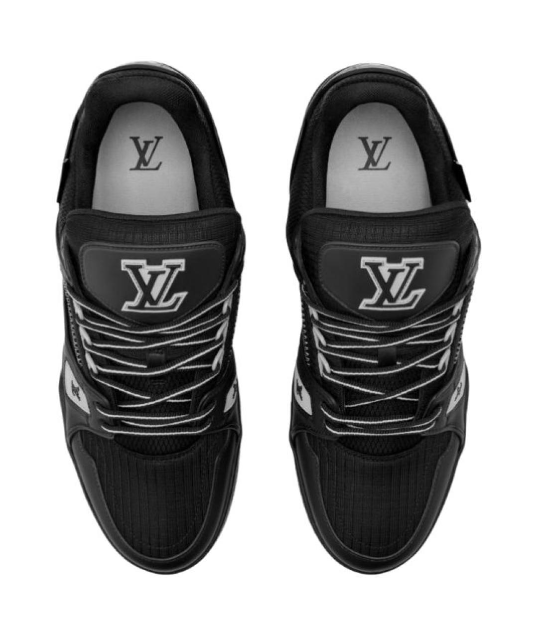 LOUIS VUITTON Черные низкие кроссовки / кеды, фото 4
