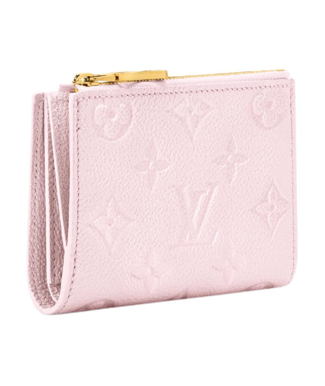 LOUIS VUITTON Розовый кожаный кошелек, фото 2