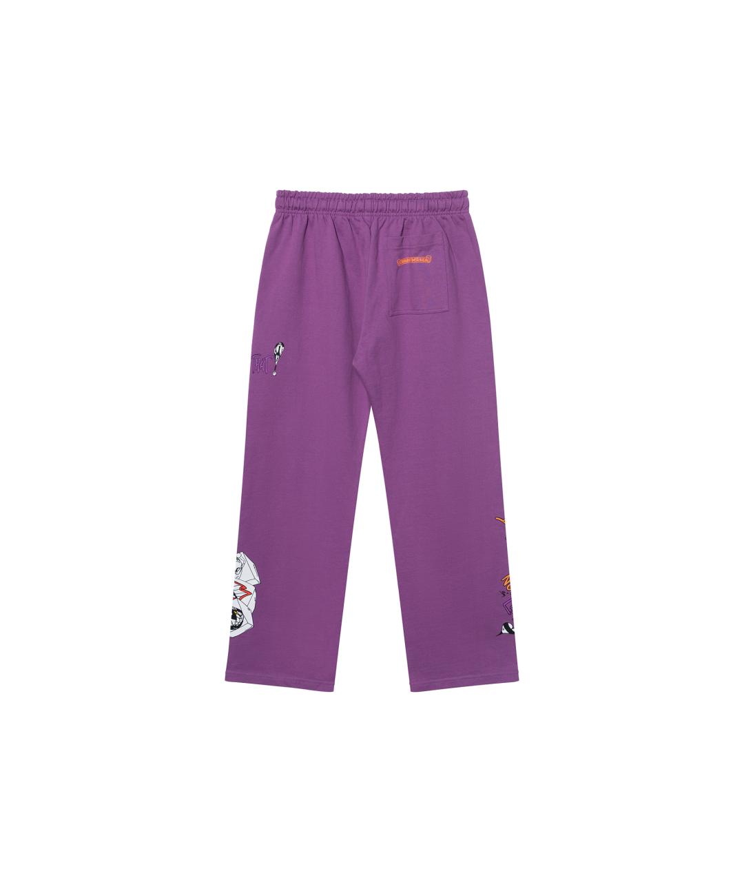 CHROME HEARTS Фиолетовые хлопковые повседневные брюки, фото 2