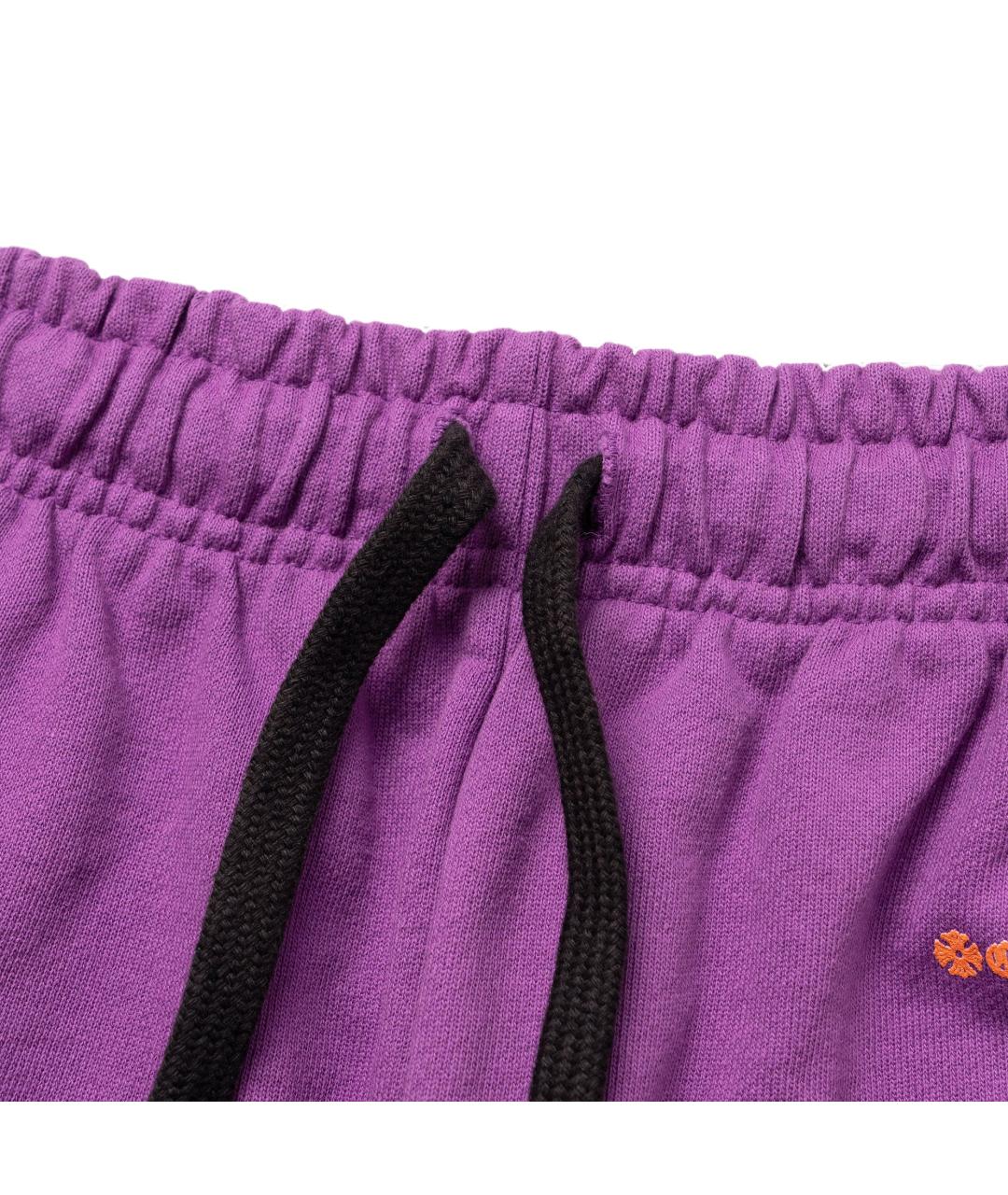 CHROME HEARTS Фиолетовые хлопковые повседневные брюки, фото 3