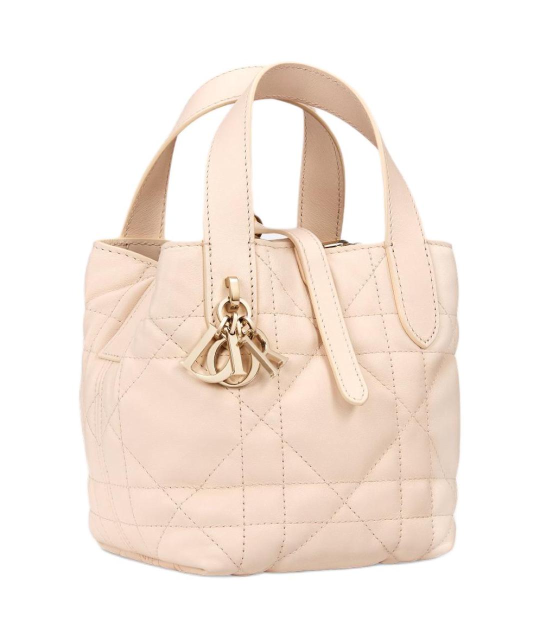 CHRISTIAN DIOR Розовая кожаная сумка через плечо, фото 2