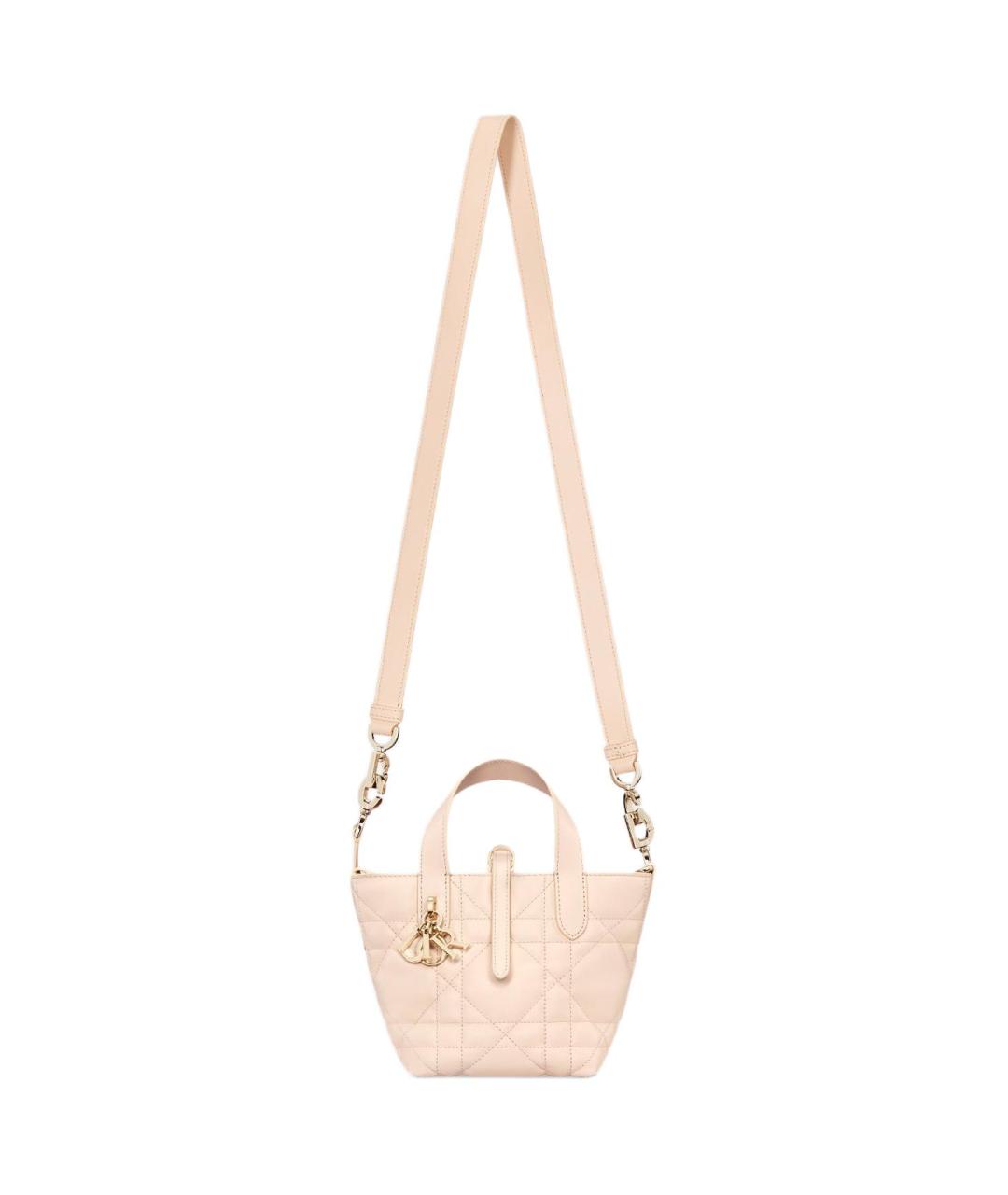 CHRISTIAN DIOR Розовая кожаная сумка через плечо, фото 5