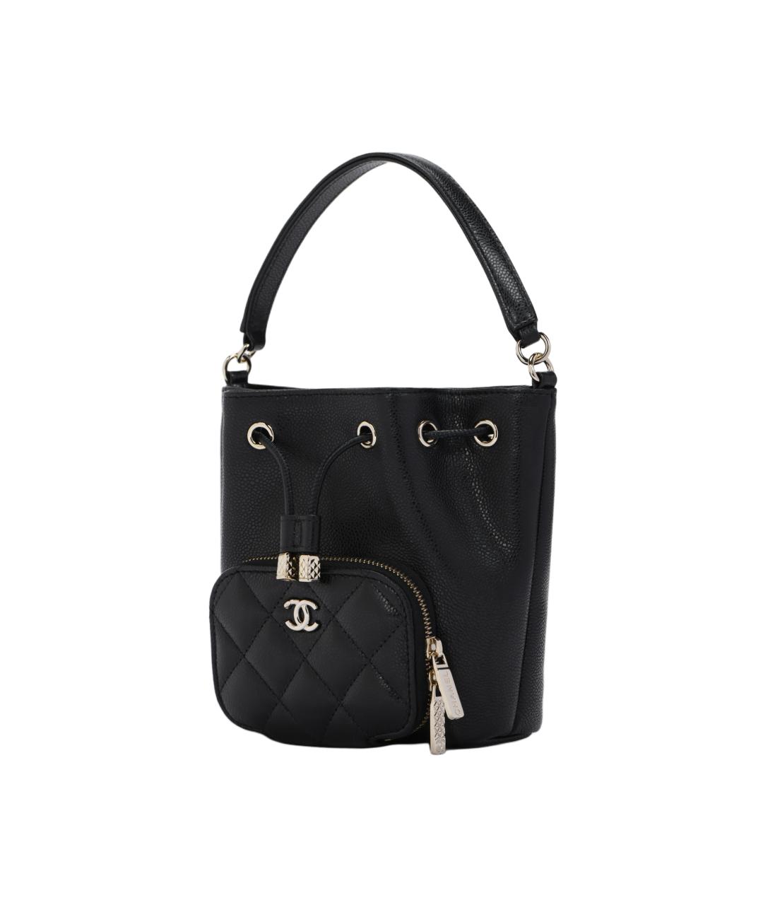 CHANEL Черная кожаная сумка через плечо, фото 2