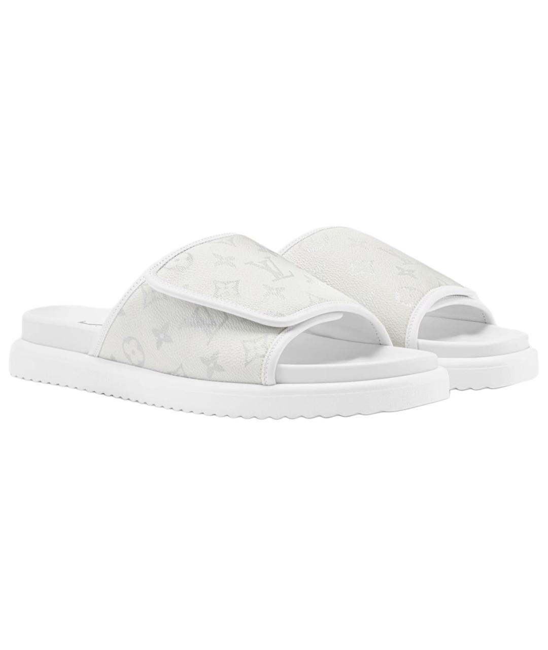 LOUIS VUITTON Белые шлепанцы, фото 3