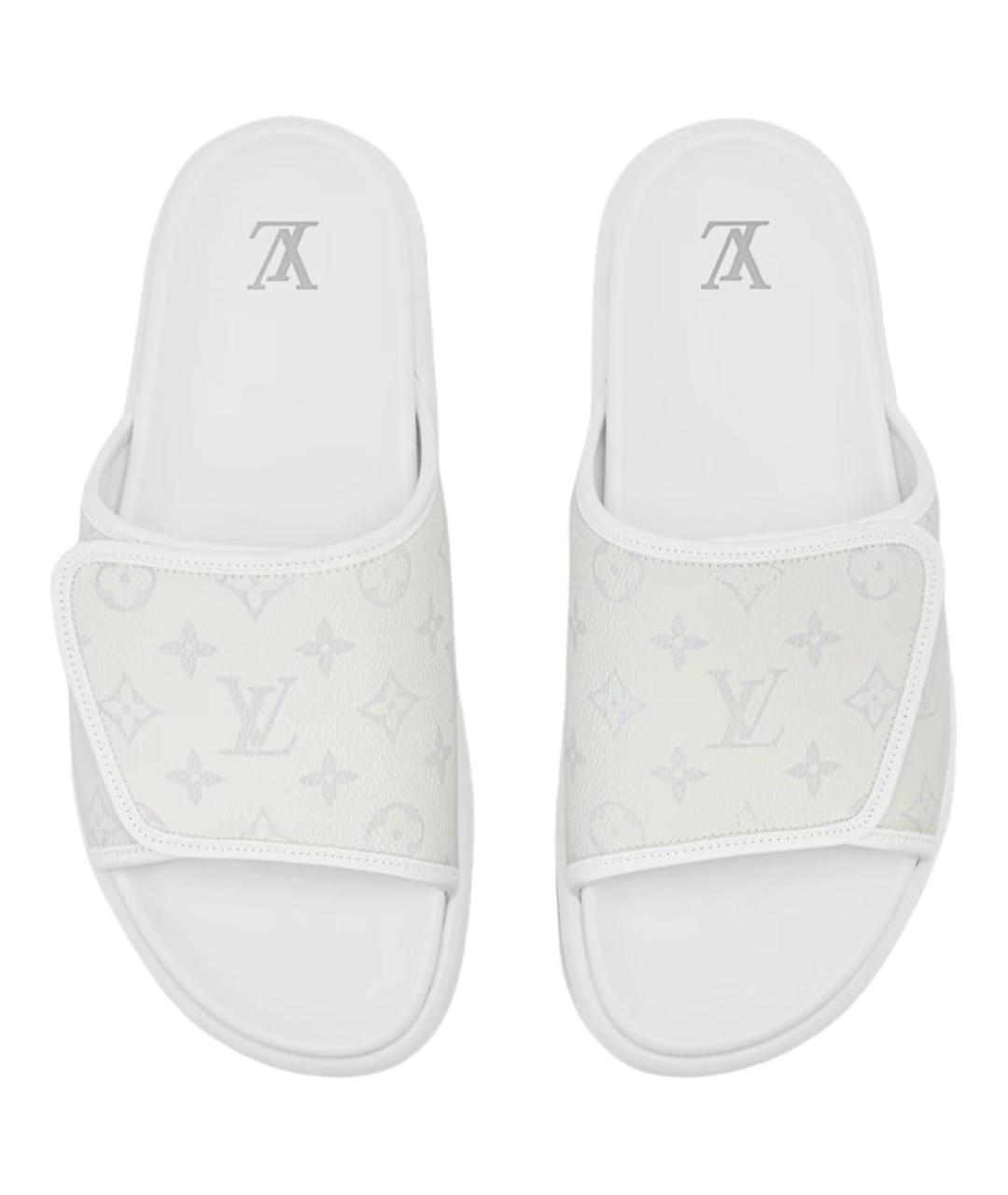 LOUIS VUITTON Белые шлепанцы, фото 4