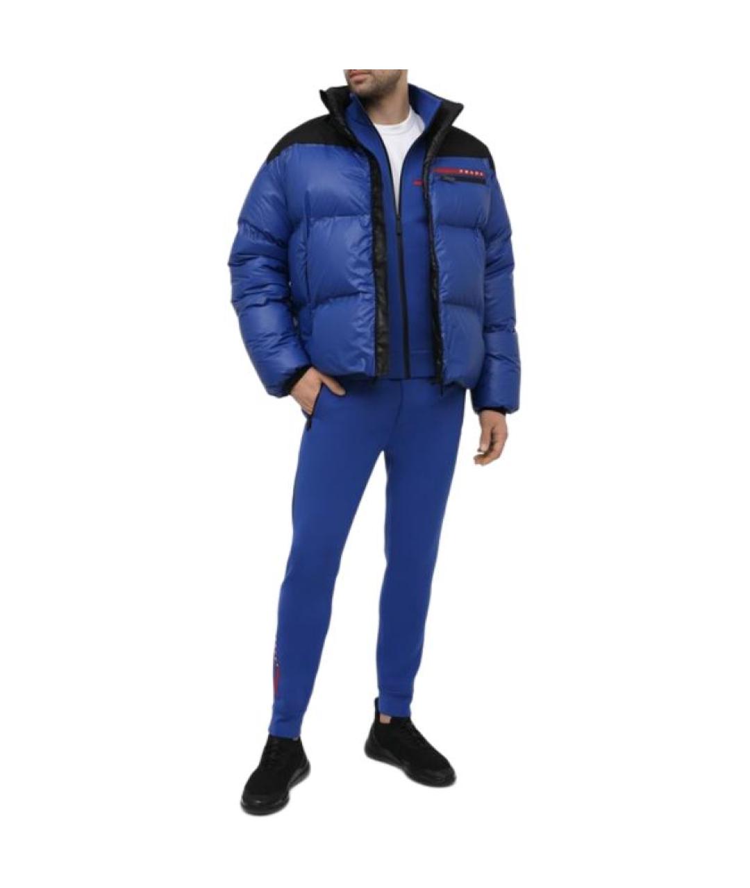 PRADA Синяя полиамидовая куртка, фото 2