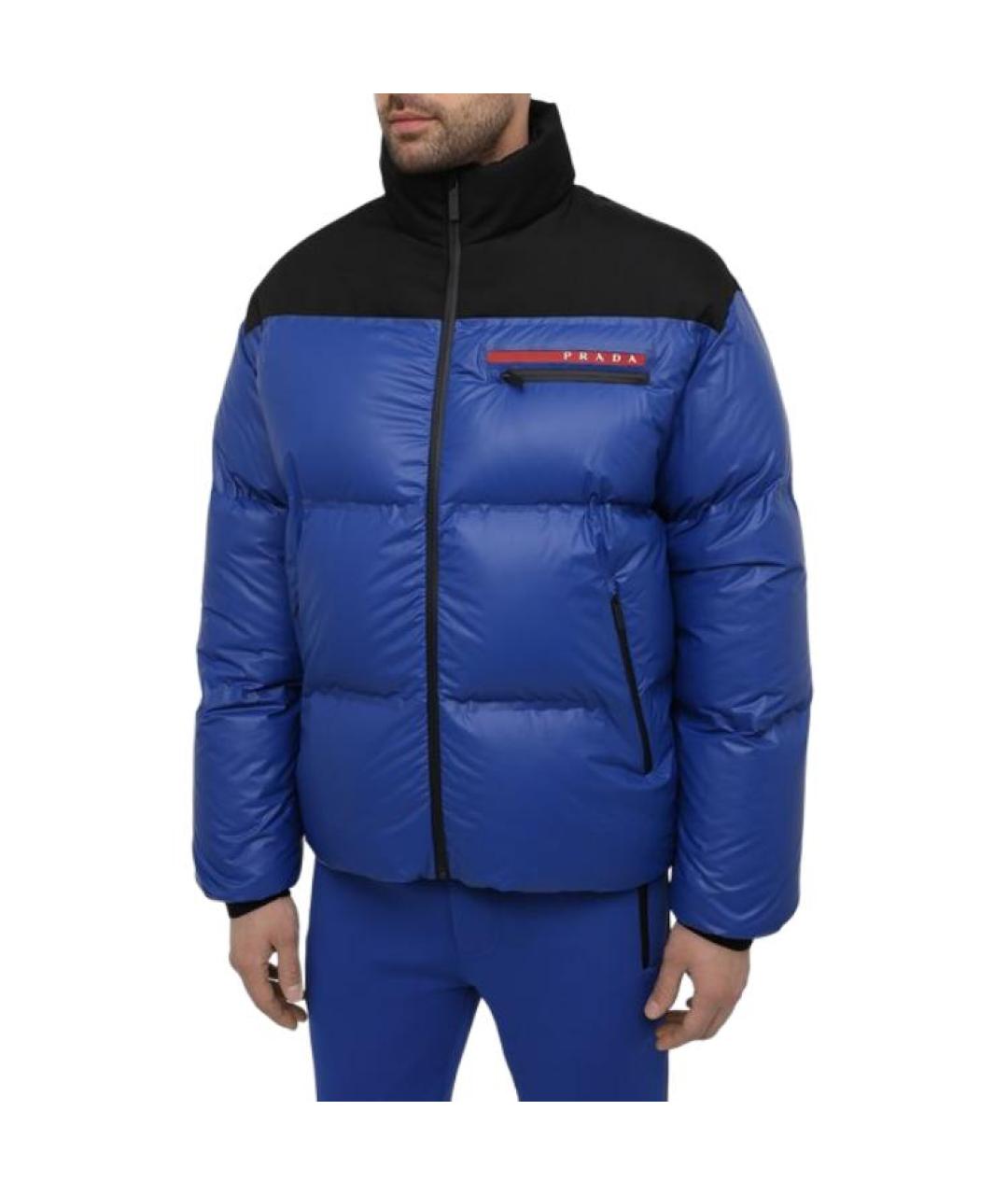 PRADA Синяя полиамидовая куртка, фото 3