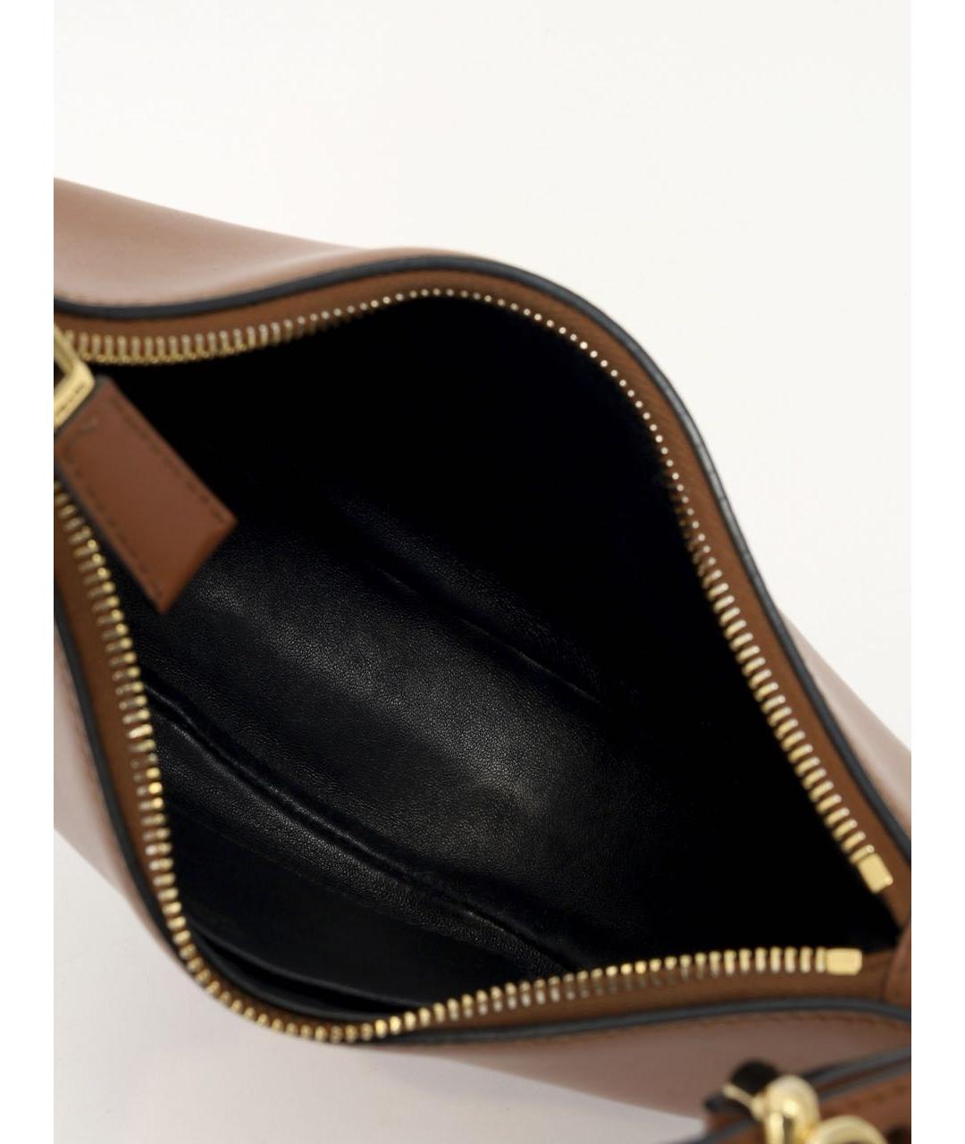 PRADA Коричневая кожаная сумка с короткими ручками, фото 5