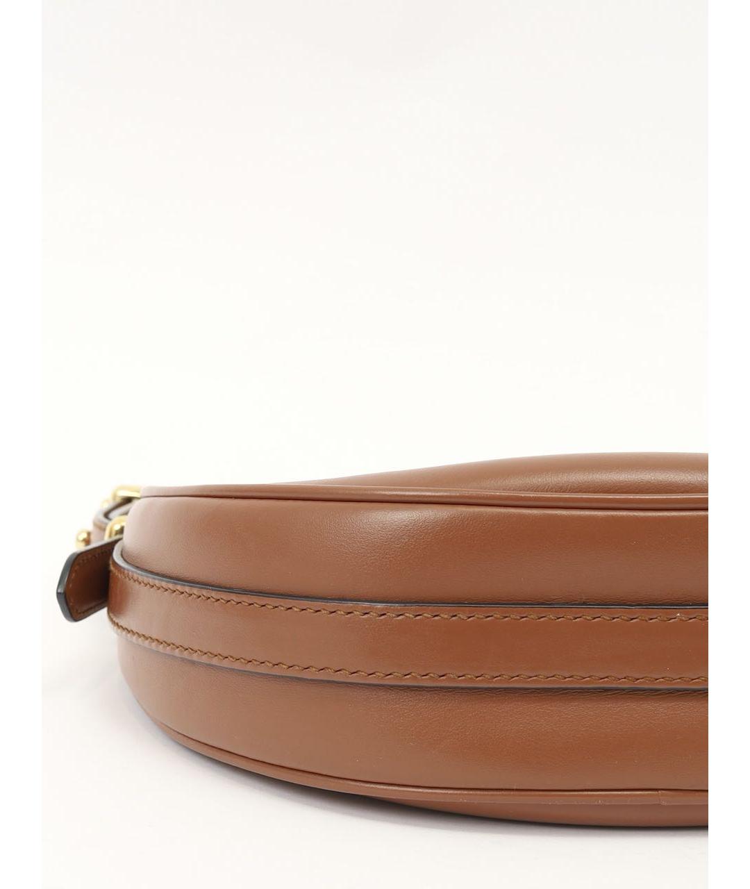 PRADA Коричневая кожаная сумка с короткими ручками, фото 7