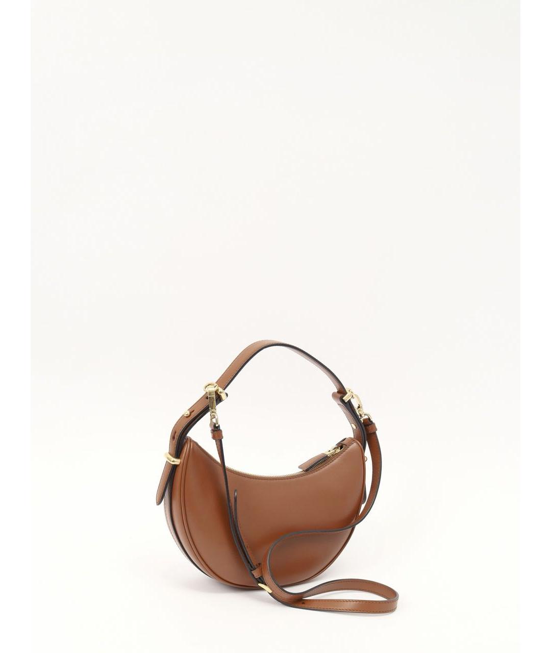 PRADA Коричневая кожаная сумка с короткими ручками, фото 4